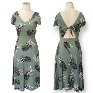 BB Dakota | 0 Pineapple print open back dress sundress